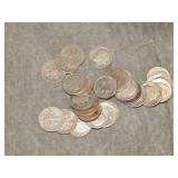 28 Silver Roosevelt Dimes 1964 & earlier