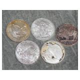 5 Troy OUnce .999 SILVER Rounds 5 ozt