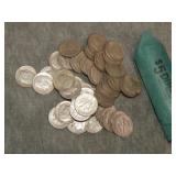 50 Roosevelt SILVER Dimes all 1952 S