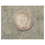 1895 Puerto Rico SILVER 20 Centavos RARE