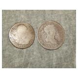 1801 & 1812 Spanish SILVER Coins