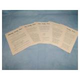 1953 #2, 3, 4, 5 FUTURIAN SOCIETY NEWS (5 total)