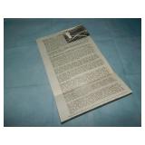 1942 Rocket Flight No. 1 w/ Photo of Tiling