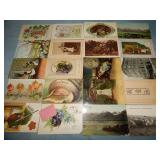 (20) Variety of Antique Postcards