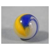 Akro Agate Blue & Yellow Popeye Marble 0.684'