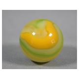 Akro Agate Yellow & Green Popeye Marble 0.667'