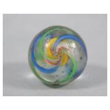 Antique German Tri-Color Latticino Marble 0.668'