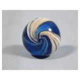 White Submarine Indian Blue Base Marble 0.680'