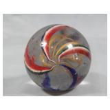 Antique c 1880's German Latticino Marble 2.113'