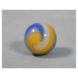 Akro Agate Blue & Yellow Popeye Marble 0.571'