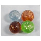 (4) Assorted Color MICA Marbles 0.5'