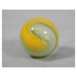 Akro Yellow & Green Corkscrew Marble 0.647'