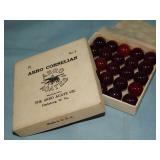 (25) Akro Agate CORNELIAN w/ Box No. 2