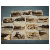 (15) Antique LOCOMOTIVE RPPC Postcards