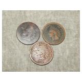 187?, 1875 & 1879 Indian Head Cents