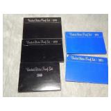 1971, 72, 76, 79, 80 PROOF Sets