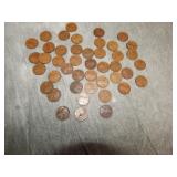 1910 - 24 lincoln cents Many Mint marks