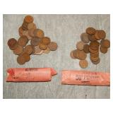 89 Indian Head Cents (dates on paper rolls in pic)