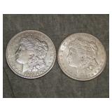 Pair of 1921 S Morgan SILVER Dollars