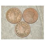 1842, 47, 48 Large Cents DECENT COINS !!!!