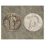 1924 P & 1926 S Standing Liberty Quarters NICE #2