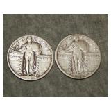 1924 P & 1926 S Standing Liberty Quarters NICE !!