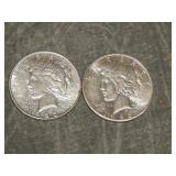 1923 D & 1926 S Peace SILVER Dollars NICE !!!