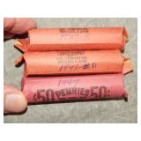 Rolls of 1947 P,D & S Lincoln Cents