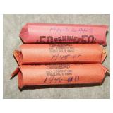 Rolls of Lincoln Cents as marked