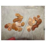 Rolls of 1955 D & 1956 P Lincoln Cents Many REDS