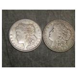 Pair of 1921 S Morgan SILVER Dollars