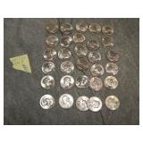 20 Washington SILVER Quarters UNC '51 P&D, '52 D