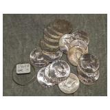 19 UNC 1962 D Franklin Half Dollars