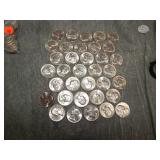 35 UNC !!! 1958, 1959, 1961 90% SILVER Quarters