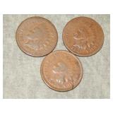 1866, 67, 69 Indian Head Cents