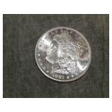 1881 S Morgan SILVER Dollar UNC to me U Grade