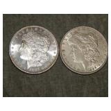 1887 P & 1889 P Morgan SILVER Dollars