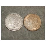 1881 P & 1921 P Morgan SILVER Dollars