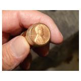 Roll of UNCIRCULATED 1958 P Wheat back Cents