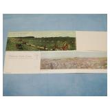 Lot of 2 ANTIQUE PANORAMIC Postcards