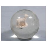 Antique c 1880's Sulfide Marble DOG 1.370'