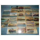 (26) Vintage 1930's-50's SHIPS Linen Postcards