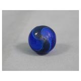Translucent Blue Base Lutz Marble 0.576'