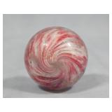 Onionskin Pink & White w/ MICA Marble 1.445'