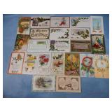 (22) c. 1909-14 ANTIQUE CHRISTMAS Postcards