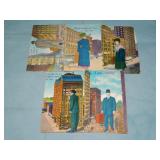 (5) c.1910 EXAGGERATION COMIC Postcards
