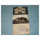 (3) c.1909-13 SMALL TOWN KANSAS RPPC Postcards