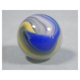 Akro Agate Blue & Yellow Popeye Marble 0.757'