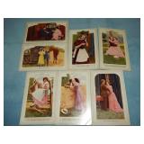 (7) c. 1909 COMEDIC ROMANCE Postcards