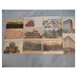 (11) c. 1906-08 ANTIQUE COLLEGE/HOTEL Postcards